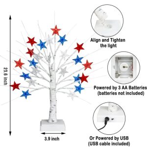 Alternative view of Deluxe Patriotic LED Star Tree Lights (2 Packs)