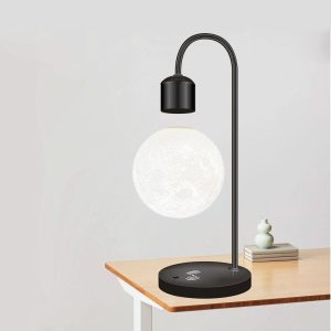 Alternative view of Levitating Moon Led Lamp With Wireless Phone Charger