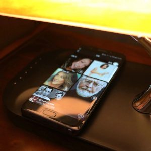 Alternative view of Table Lamp With Speaker & Wireless Charger